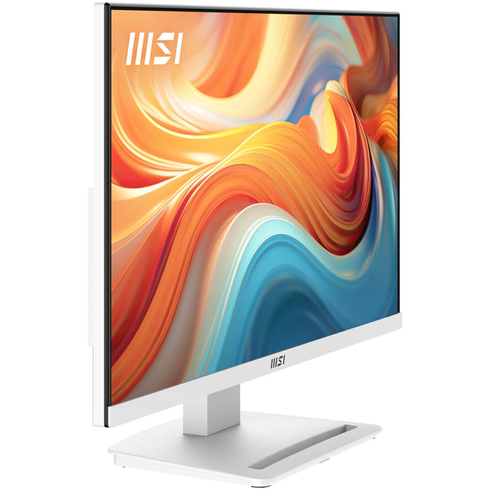 MSI PRO MP241W E14V Професионален бизнес монитор, 23.8", 1ms, 144Hz VA, 1920x1080, AMD FreeSync, EyesErgo, Anti-flicker, Eye-Q Check, Project Mode, HDR Ready, 250nits AG, 3500:1, 100M:1, sRGB 98%, DP, HDMI, Tilt, VESA 100, Бял, 2.94kg