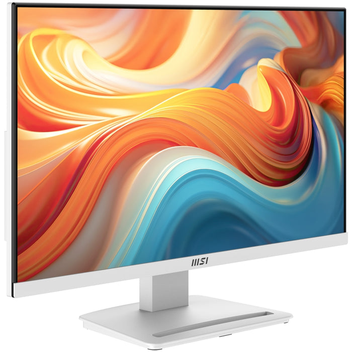 MSI PRO MP241W E14V Професионален бизнес монитор, 23.8", 1ms, 144Hz VA, 1920x1080, AMD FreeSync, EyesErgo, Anti-flicker, Eye-Q Check, Project Mode, HDR Ready, 250nits AG, 3500:1, 100M:1, sRGB 98%, DP, HDMI, Tilt, VESA 100, Бял, 2.94kg