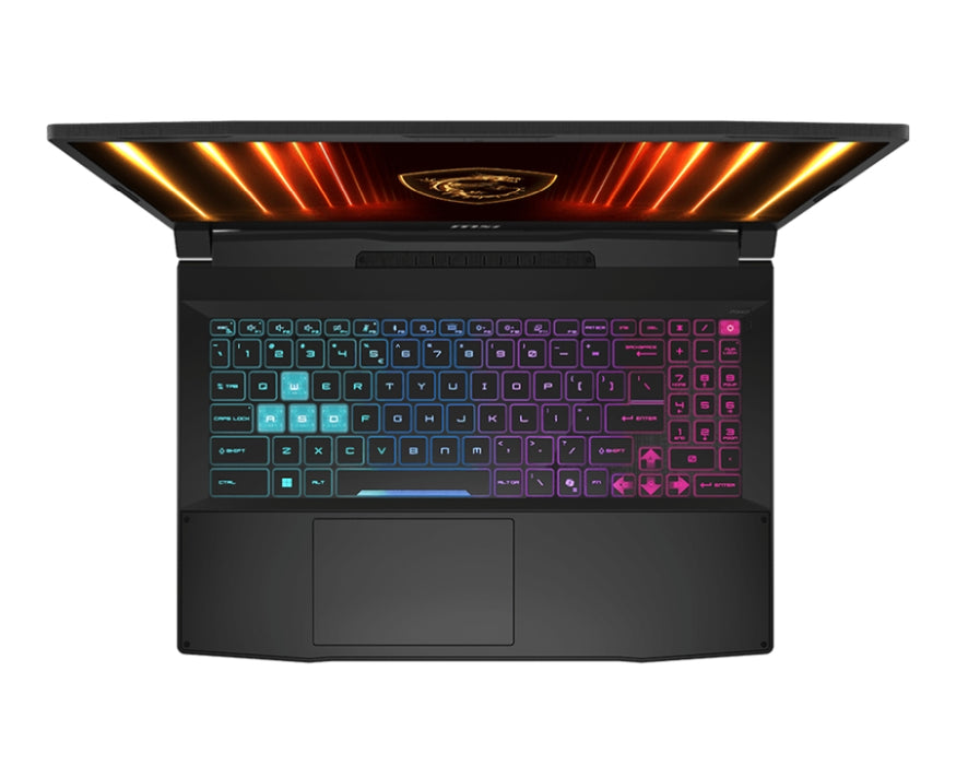 MSI Katana 15 HX B14WEK, i5-14450HX (10C/16T 6P+ 4E, до 4.8Ghz), NVIDIA GeForce RTX 5050 8GB GDDR7 440 AI TOPS, 15.6" QHD (2560x1440) 165Hz, IPS-Level, 16GB DDR5 2x8 5600MHz, 512GB SSD Gen4x4, Intel WiFi 6E, BT5.3, 4 зони RGB Kbd, БЕЗ OS, 2,4 кг