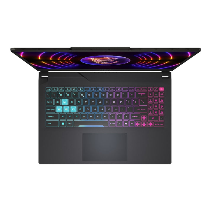 MSI Cyborg 15 A13VEK, i7-13620H (10C/16T, до 4.90GHz, 24MB), GeForce RTX 4050 6GB GDDR6, 15.6" FHD (1920x1080), 144Hz, IPS-ниво, 16GB DDR5 5200MHz, 512GB PCIe Gen4x4 SSD, WiFi 6E, BT 5.3, 4-зонова RGB подсветка, БЕЗ операционна система, 53.5Whr, 1.98kg