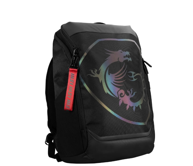 Геймърска раница MSI Titan, водоустойчива IPX-2, подплатен мрежест заден панел, подходящ за лаптопи до 18", 51 x 34 x 9 см