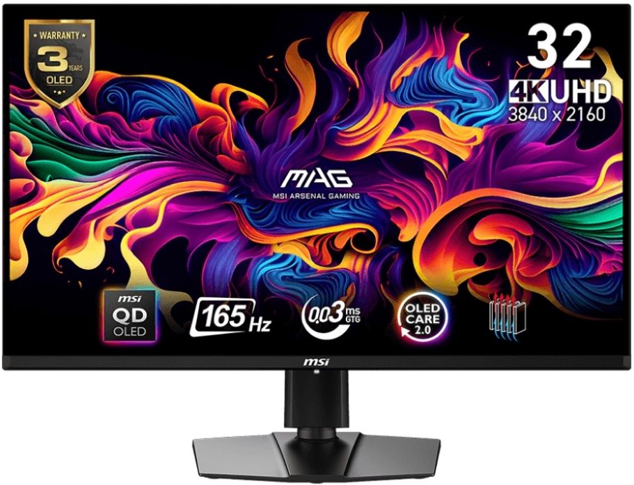 Гейминг монитор MSI - MAG 321UP QD-OLED, 32'', 165Hz, 0.03ms, FreeSync