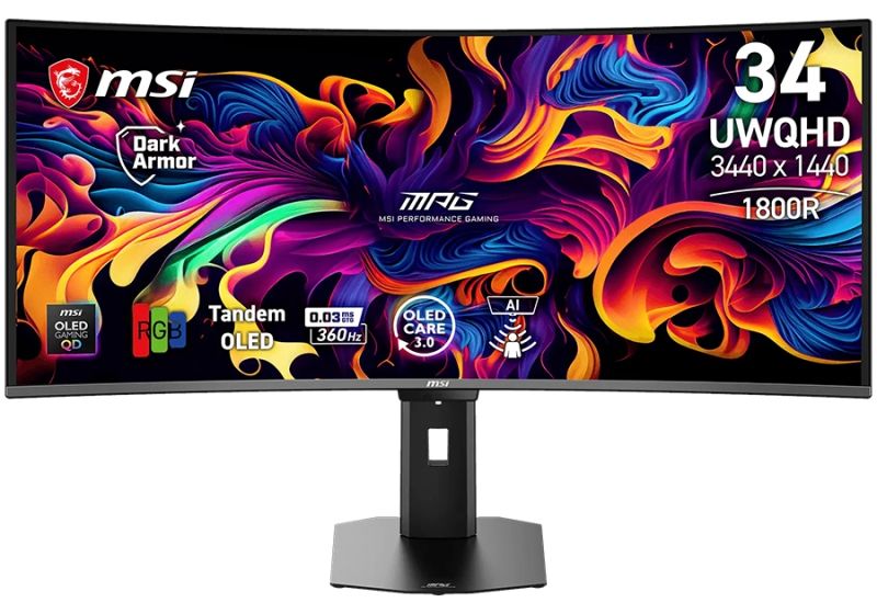 Гейминг монитор MSI - MPG 341CQR QD-OLED X36, 34'', 360Hz, 0.03ms, Curved