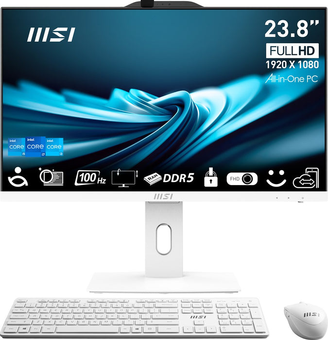 MSI AIO PRO AP242P 14M-859EU i7-14700 23,8" IPS LED FHD Non-Touch Anti-Glare 16GB SSD1TB M.2 AX211 WiFi 6E Windows 11 Pro Бял