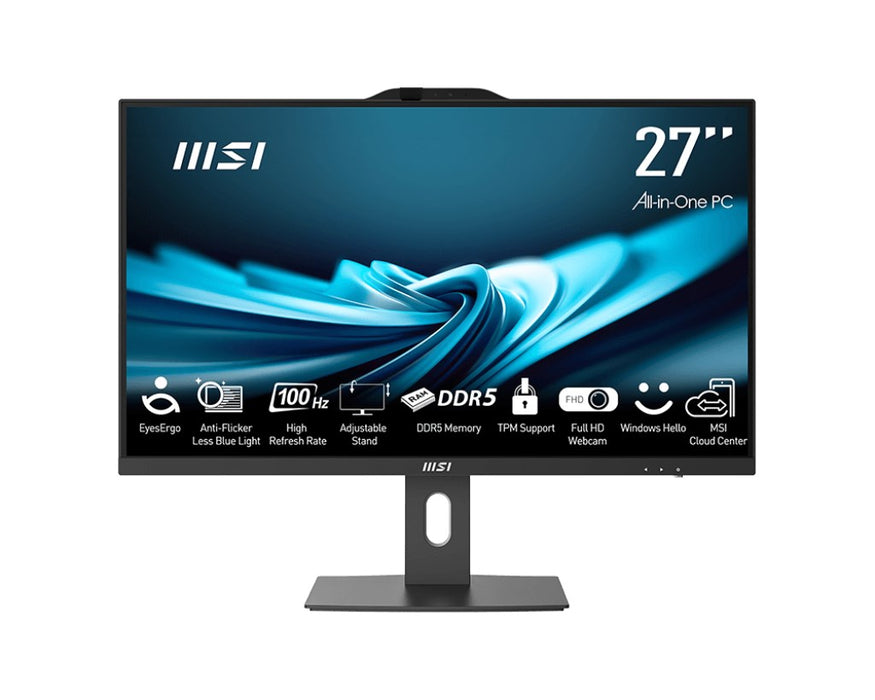MSI AIO PRO AP272P 14M-886XEU i7-14700 27" IPS LED FHD Non-Touch Anti-Glare 16GB SSD 1TB M.2 AX211 WiFi 6E Без операционна система Черен