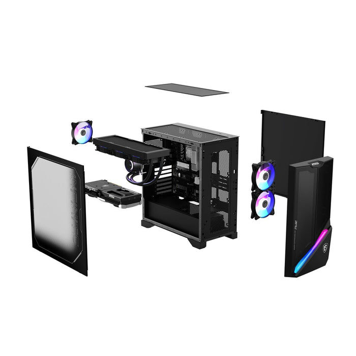 Настолен компютър MSI MPG Infinite X3 AI 2NVZ9-028EU Intel Core Ultra 9 285K 64 GB DDR5-SDRAM 1 TB SSD NVIDIA GeForce RTX 5090 Windows 11 Home, черен