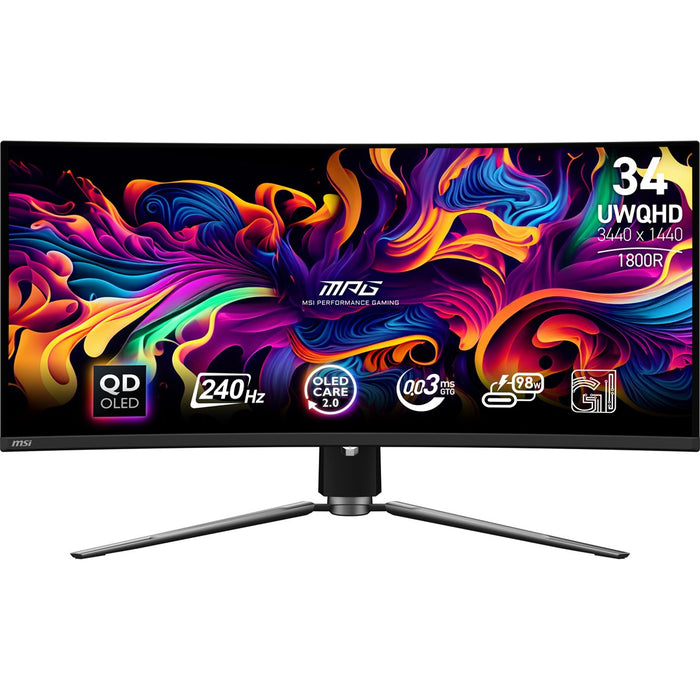 MSI MPG 341CQPX QD-OLED компютърен монитор 86.4 см (34") 3440 x 1440 пиксела UltraWide Quad HD Черен