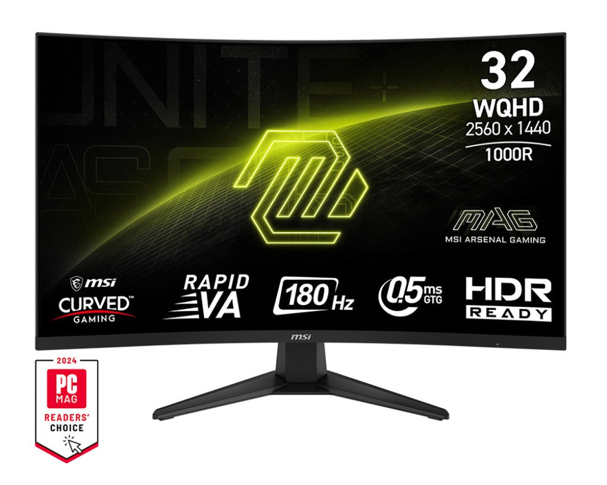 MSI MAG 325CQF компютърен монитор 80 см (31.5") 2560 x 1440 пиксела широкоъгълен Quad HD Черен