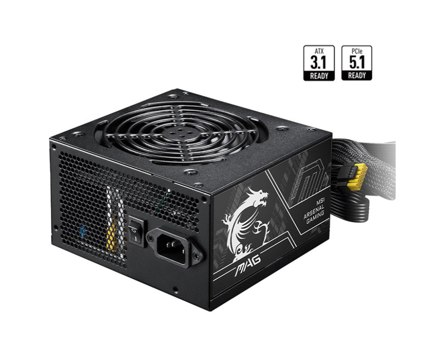 Захранващ блок MSI MAG A650BN PCIE5 II 650 W 20+4-пинов ATX ATX Черен