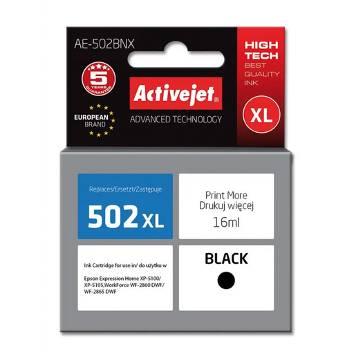 Мастило Activejet AE-502BNX (заместител за Epson 502XL