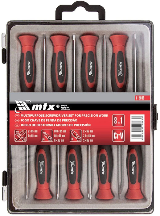 Комплект отвертки за фина механика MTX - Универсален, 8 броя