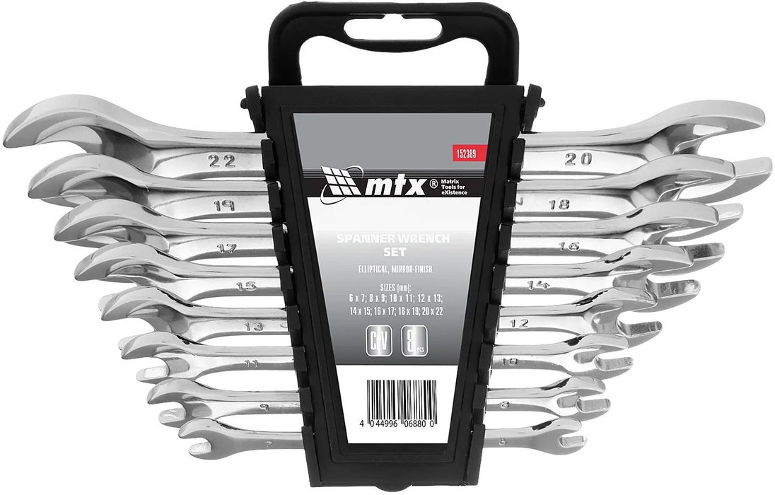 Комплект гаечни ключове MTX - Elliptical, 8 броя, 6-22 mm