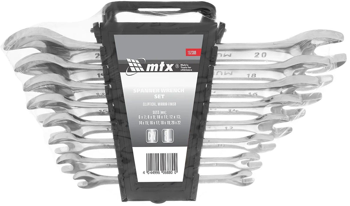 Комплект гаечни ключове MTX - Elliptical, 8 броя, 6-22 mm