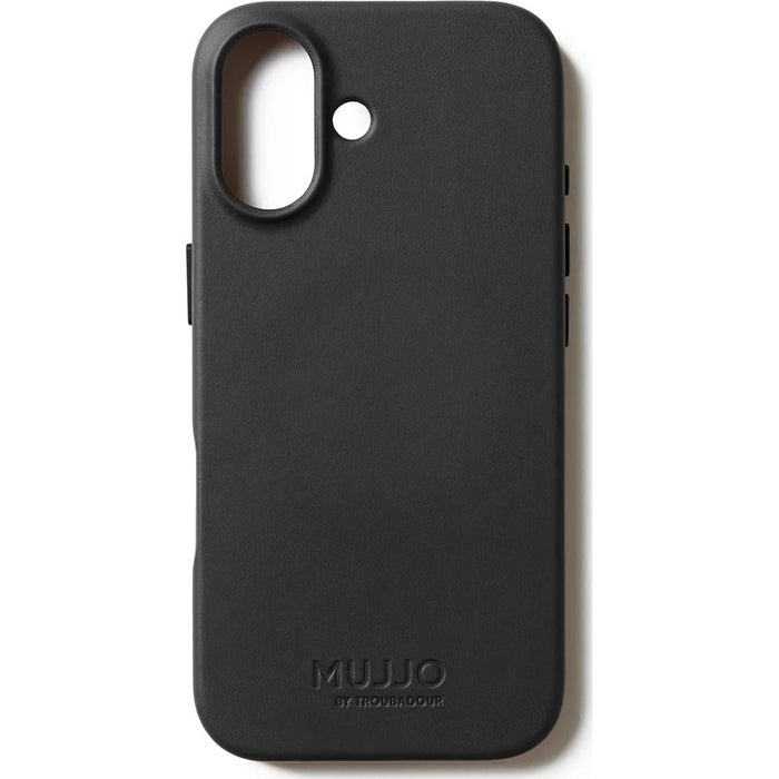 Mujjo изцяло кожен калъф MagSafe за iPhone 17, черен