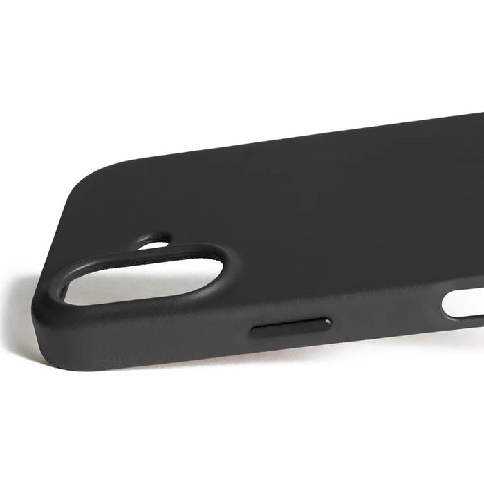 Mujjo изцяло кожен калъф MagSafe за iPhone 17, черен