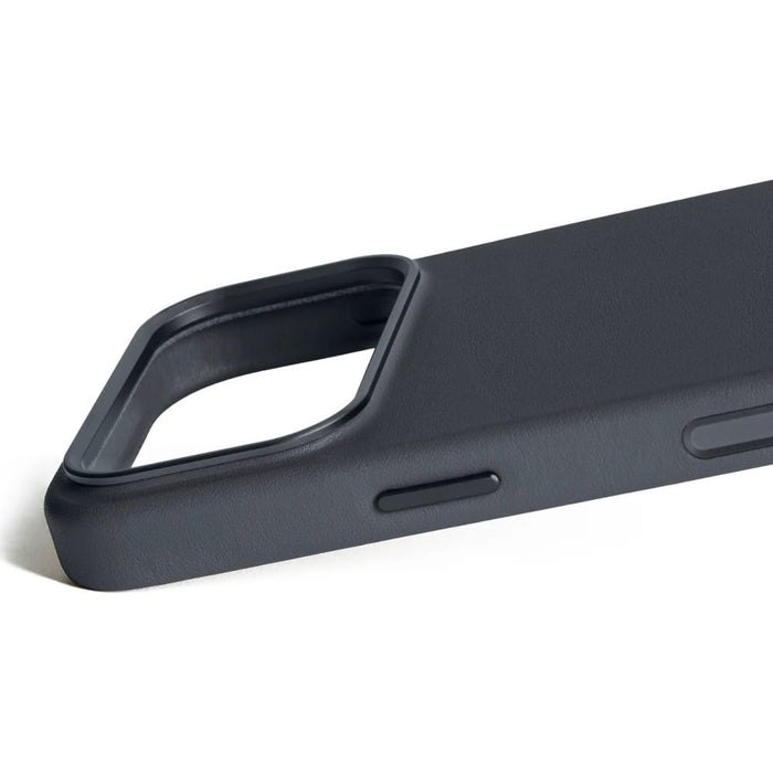 Mujjo кожен калъф MagSafe за iPhone 17 Pro, сив