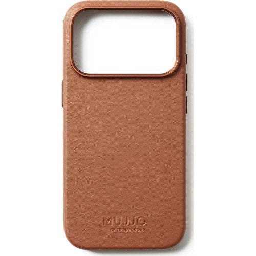 Mujjo кожен калъф MagSafe за iPhone 17 Pro, кафяв