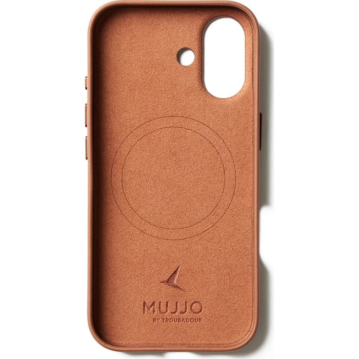 Mujjo кожен калъф MagSafe за iPhone 17 кафяв