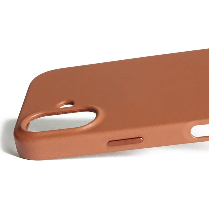 Mujjo кожен калъф MagSafe за iPhone 17 кафяв
