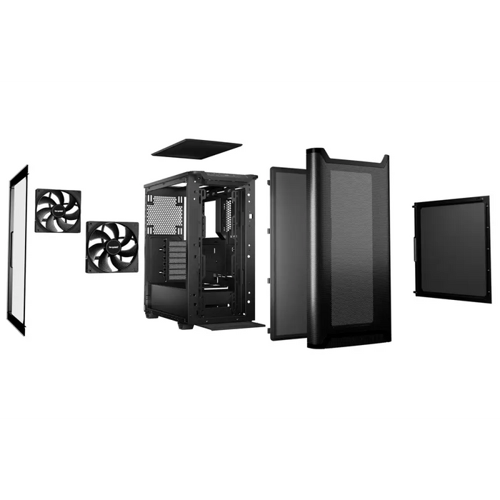 мълчи! PURE BASE 501 Airflow Window Black Midi Tower