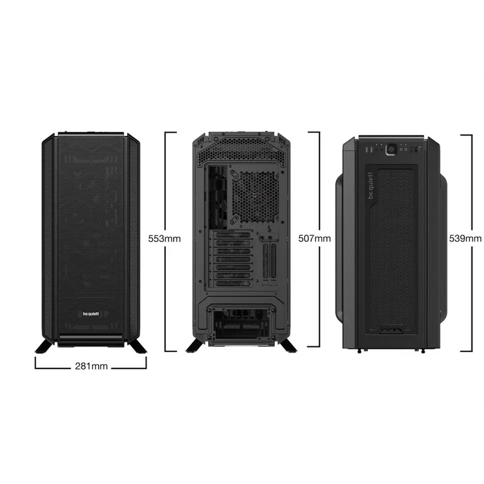 мълчи! Silent Base 802 Window Black Midi Tower