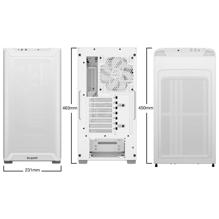 мълчи! PURE BASE 501 Airflow Window White Midi Tower