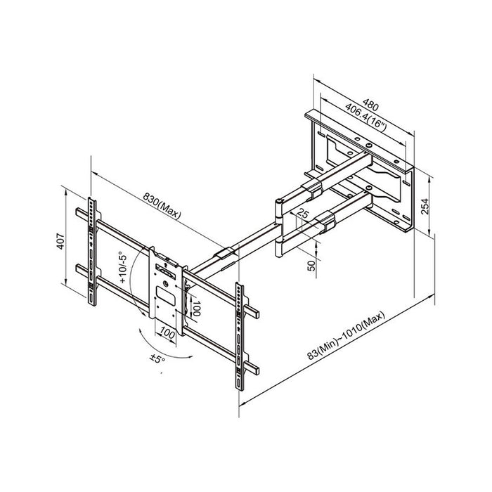 TV Стойка MULTIBRACKETS MB6539 ЧЕРЕН