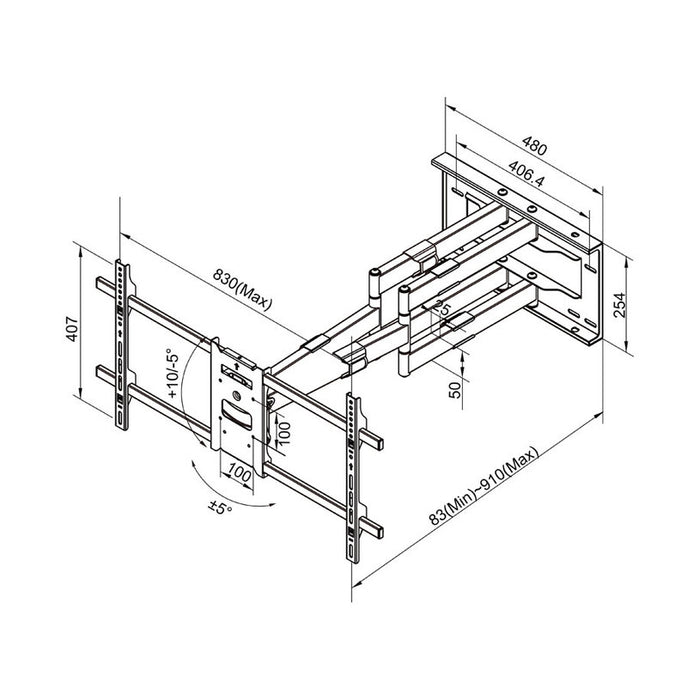 TV Стойка MULTIBRACKETS MB6546 ЧЕРЕН