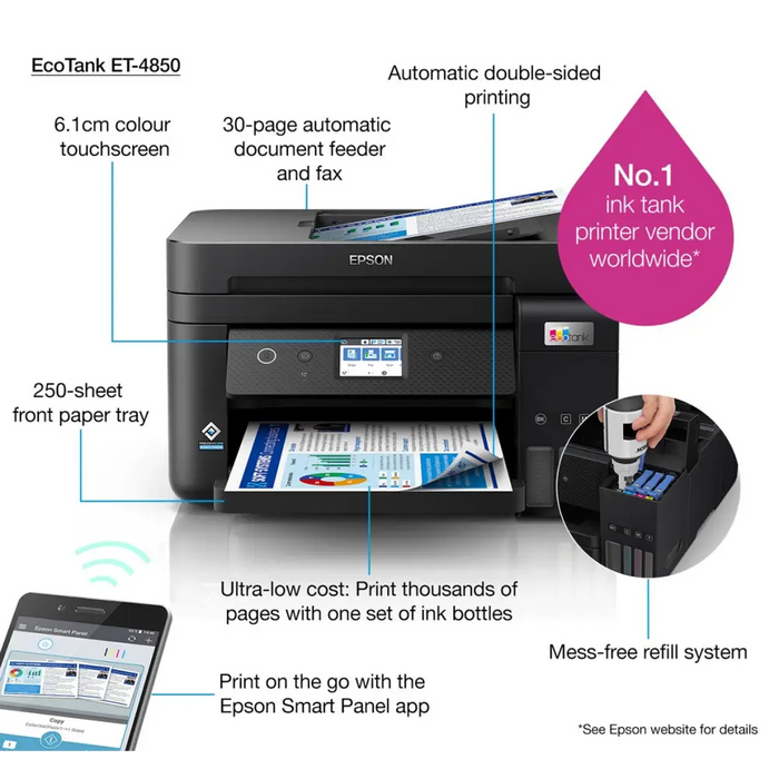 Мултифункционален принтер Epson EcoTank ET-4850