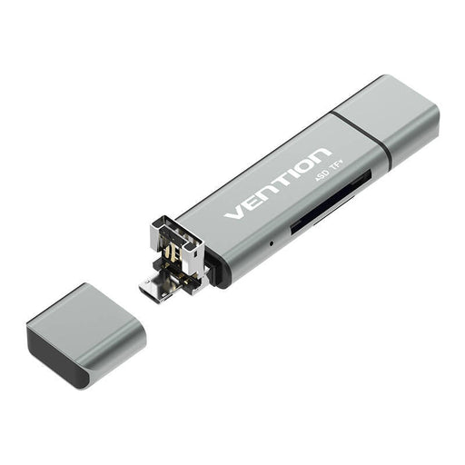 Мултифункционален USB2.0 четец на карти Vention CCJH0 сив