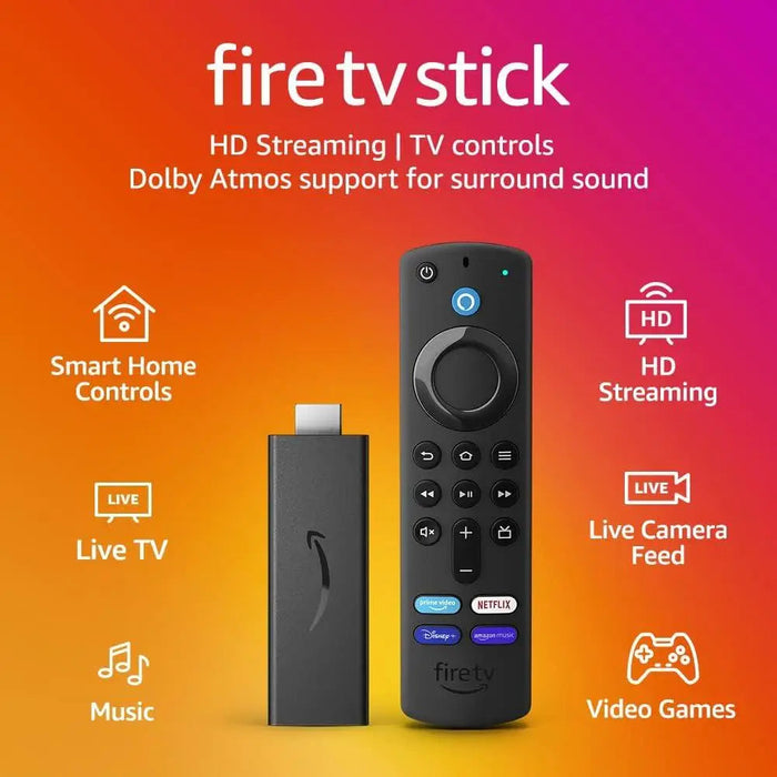 Разопакован Мултимедиен плеър AMAZON Fire TV Stick 4K Gen2, Wi-Fi 6, Alexa Voice Remote, Черен