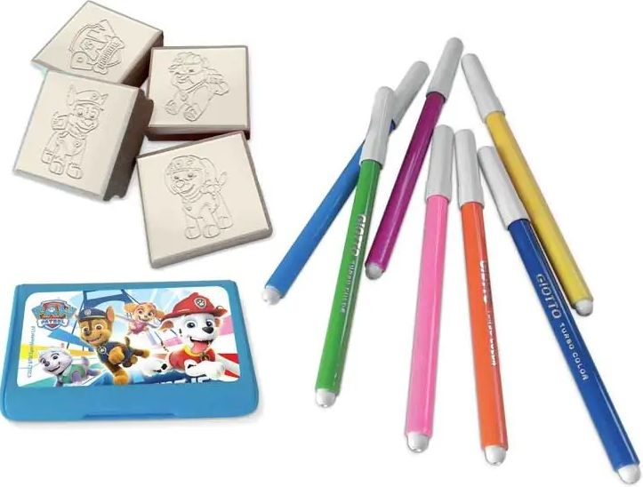 Комплект печати Multiprint Paw Patrol - 4 броя, с флумастери, син