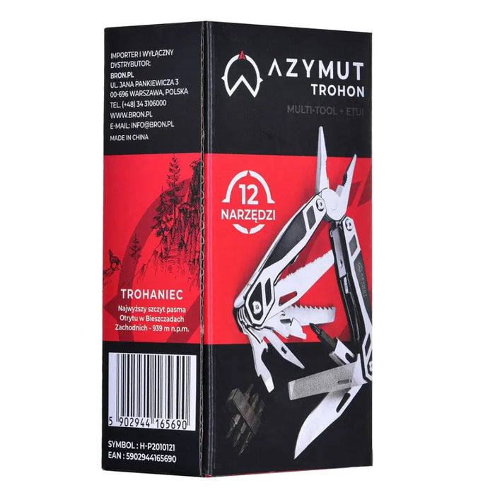 Мултитул AZYMUT Trohon - 12 инструмента + 8 бита + кобур