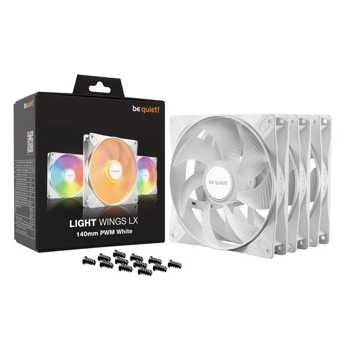 мълчи! LIGHT WINGS LX 140mm PWM 3-Pack White Computer case