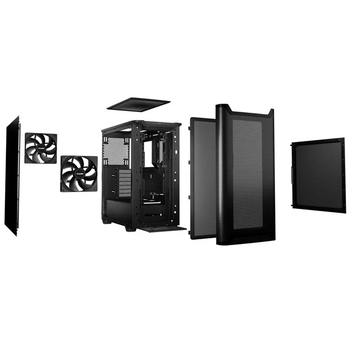 мълчи! PURE BASE 501 Airflow Black Midi Tower