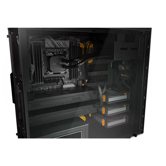 мълчи! Pure Base 600 Window Midi Tower черен оранжев