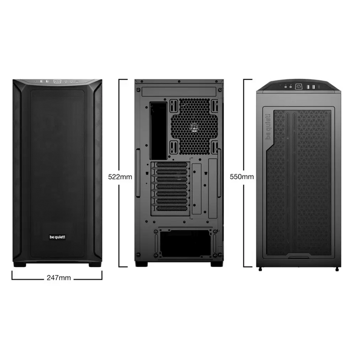 мълчи! Shadow Base 800 Black Midi Tower