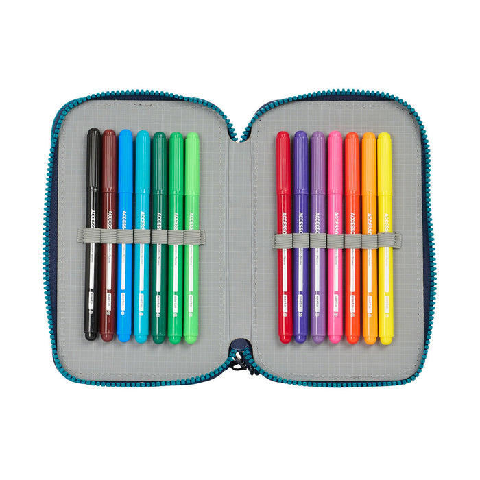 Двоен Несесер Munich Nautic Морско син 12.5 x 19.5 x 4 cm 28 Части