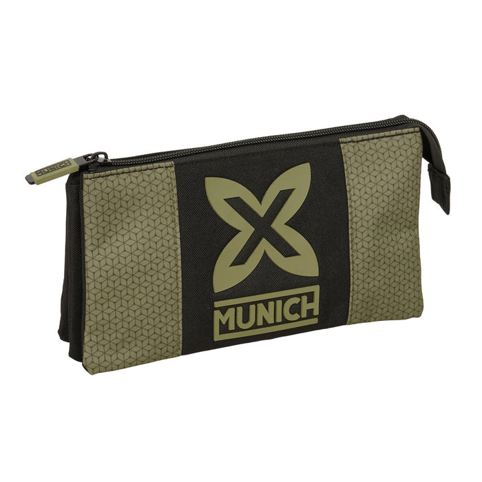 Училищна чанта Munich West Черен Зелен 22 x 12 x 3 cm
