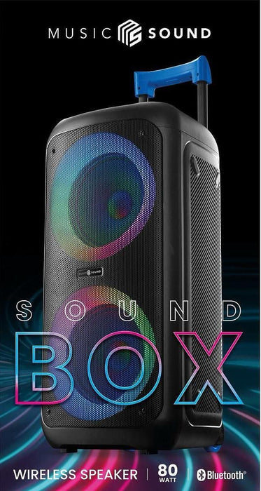 Аудио система Musicbox - Sound box, RGB, TWS, черна