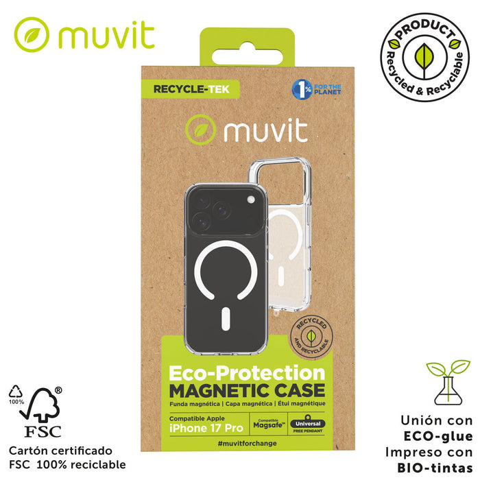 Калъф за мобилен телефон Muvit for Change iPhone 17 Pro Прозрачен