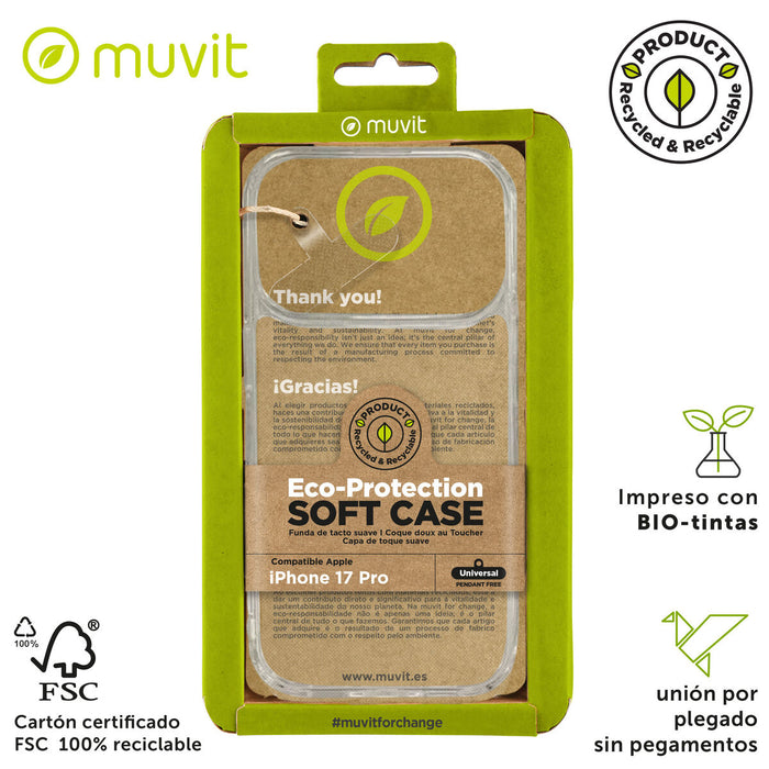 Калъф за мобилен телефон Muvit for Change iPhone 17 Pro Прозрачен