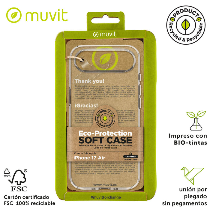Калъф за мобилен телефон Muvit for Change iPhone Air Прозрачен