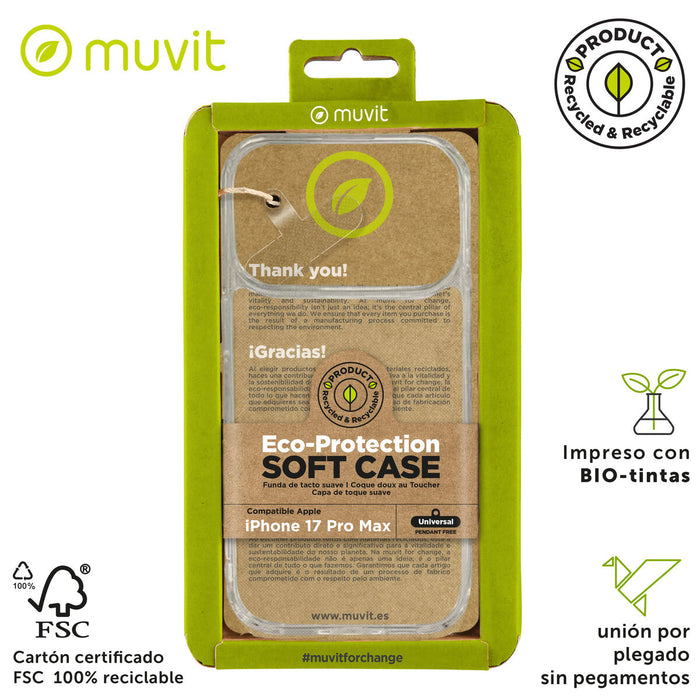Калъф за мобилен телефон Muvit for Change Apple iPhone 17 Pro Max Прозрачен
