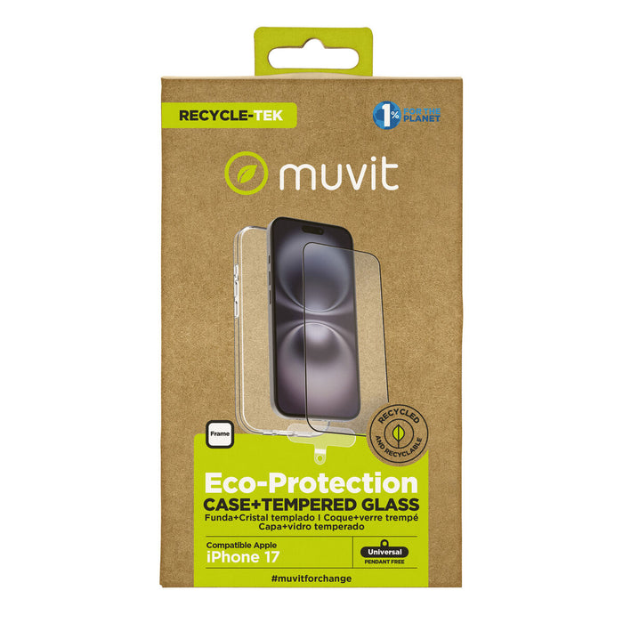 Калъф за мобилен телефон и протектор Muvit for Change iPhone 17
