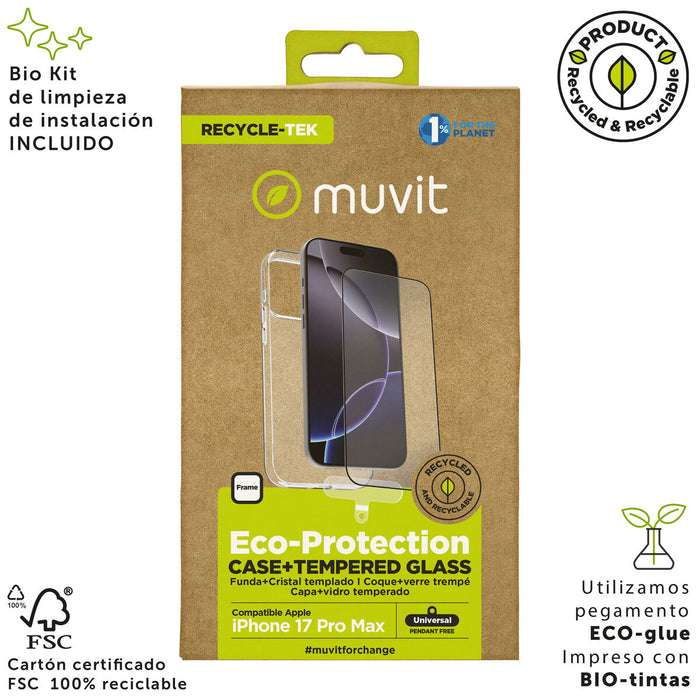 Калъф за мобилен телефон и протектор Muvit for Change iPhone 17 Pro Max