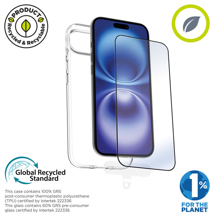 Калъф за мобилен телефон и протектор Muvit for Change iPhone Air Черен