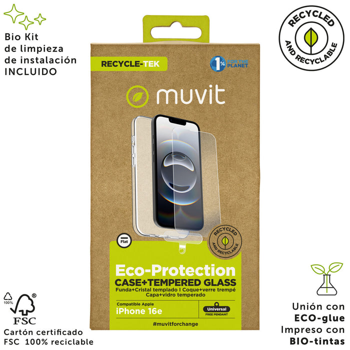 Калъф за мобилен телефон и протектор Muvit for Change IPhone 16e