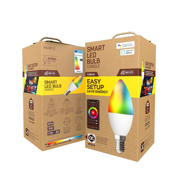 Смарт Крушка Muvit MIOBULB006 Бял Топло Бяло RGB F 5 W E14 450 lm (2700 K) (6500 K)