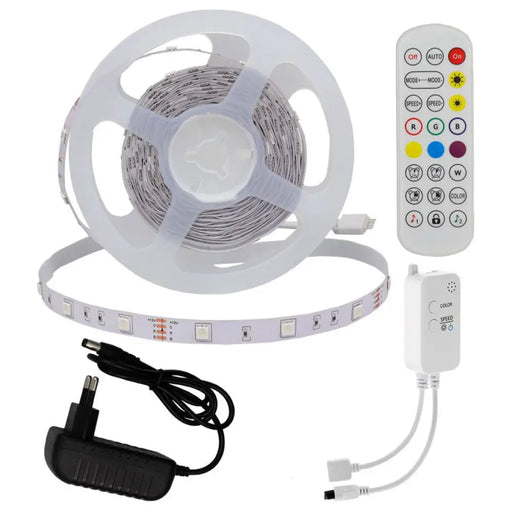 МУЗИКАЛНА LED ЛЕНТА КОМПЛЕКТ 12W 1200LM 30/5M IP20 RGB